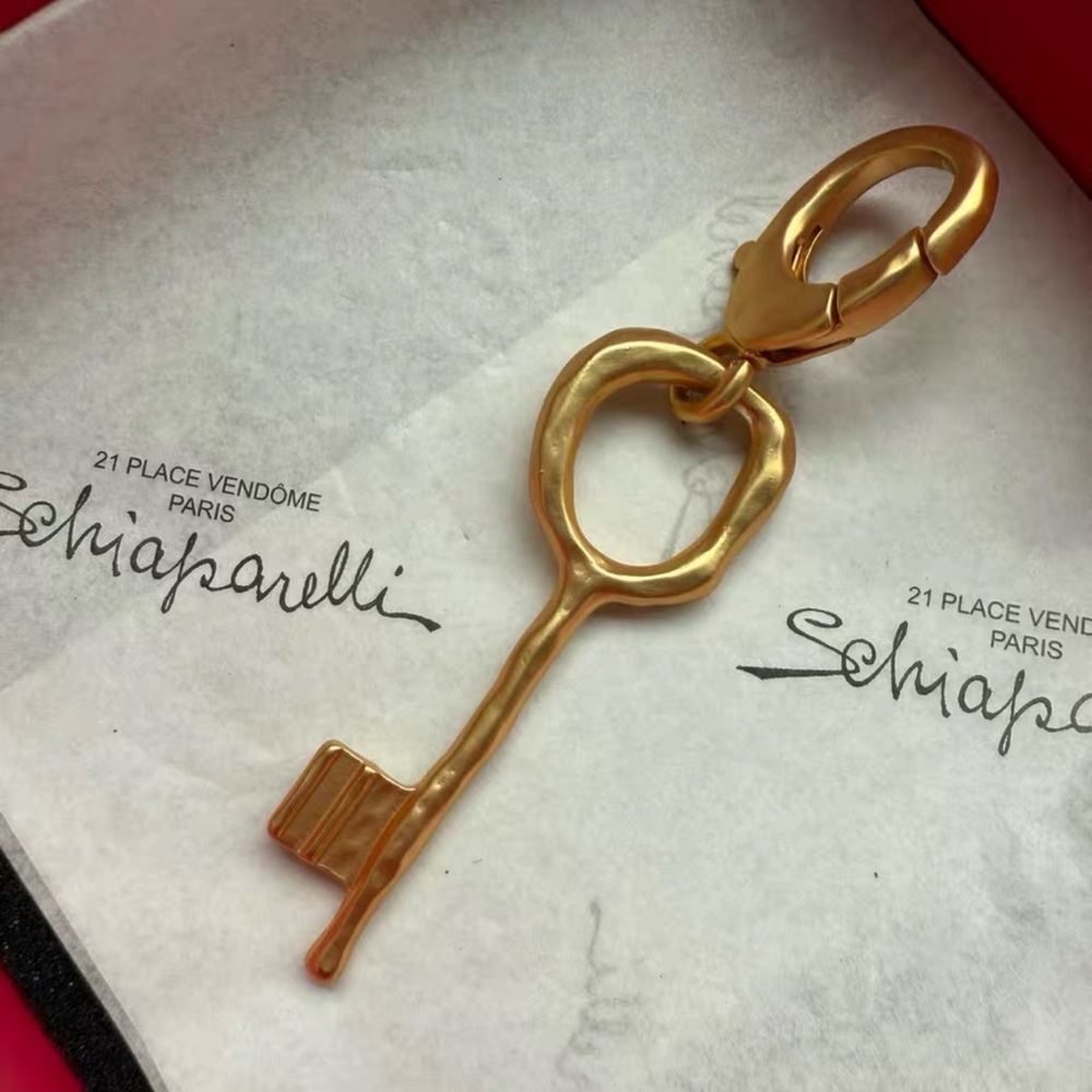 Schiaparelli x Daniel Roseberry gold metal key charm toe ear Limited Gift New